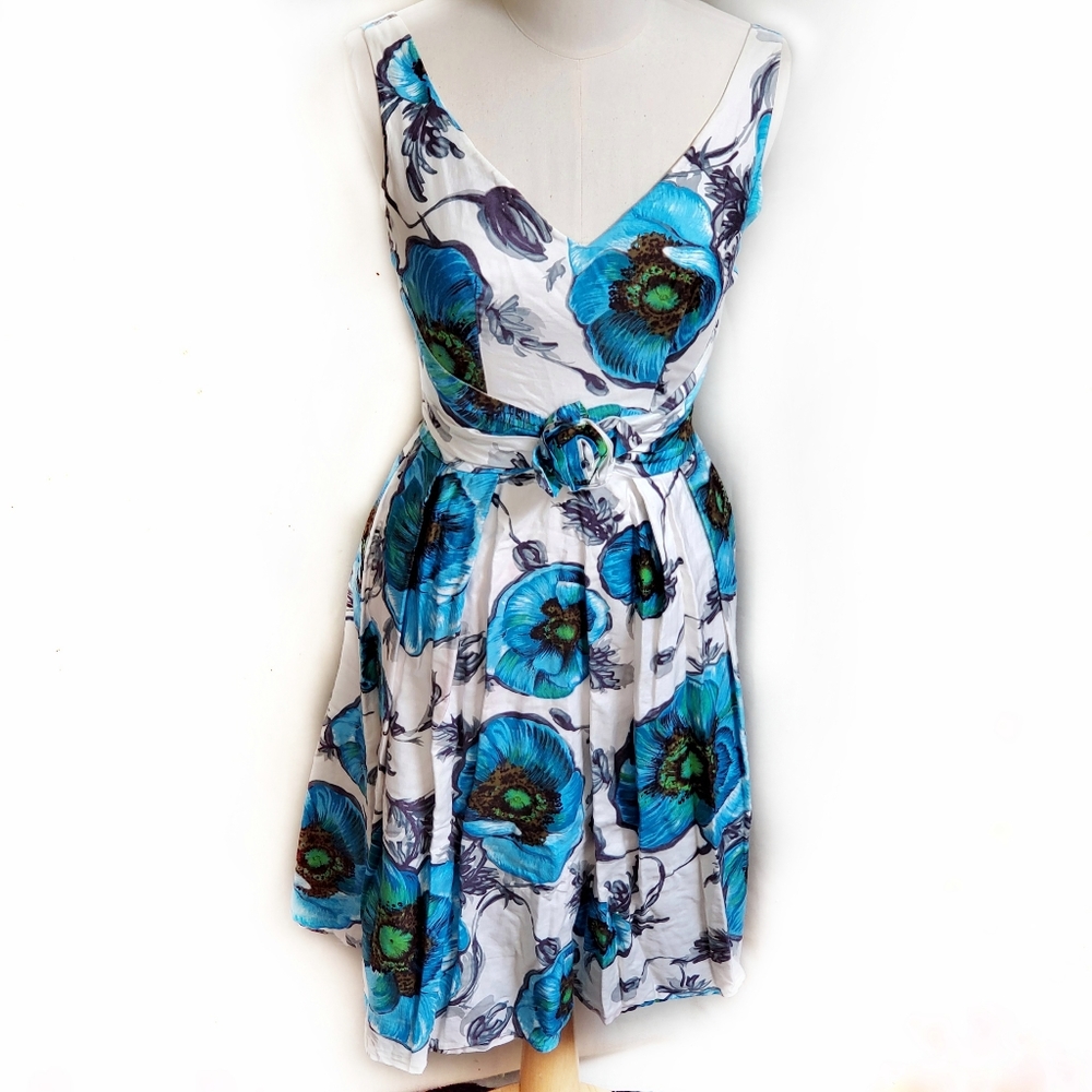 Vintage tea dress by After Dark made in Montreal Canada. A-line